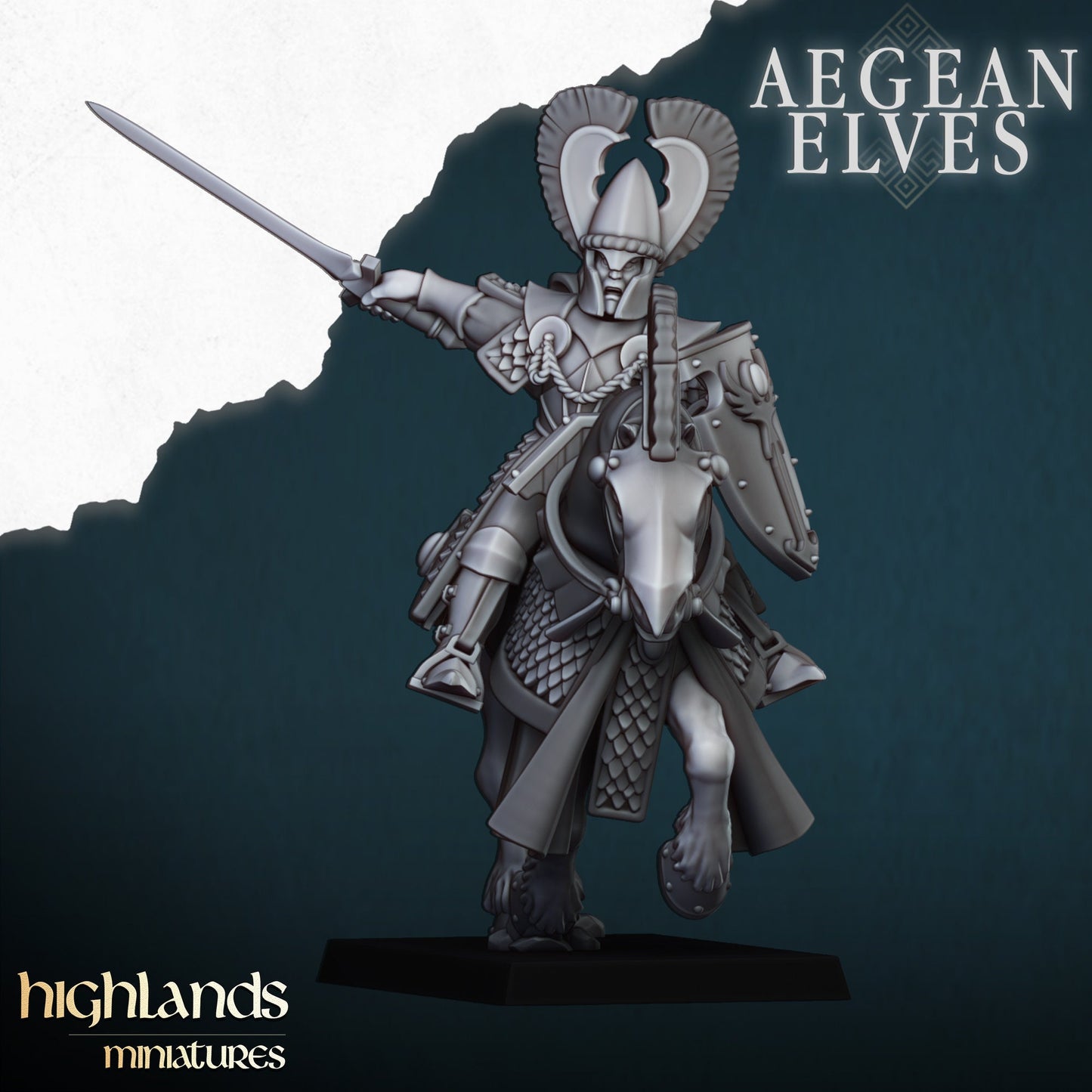 Highland Miniatures Aegean Elves Mounted Lances