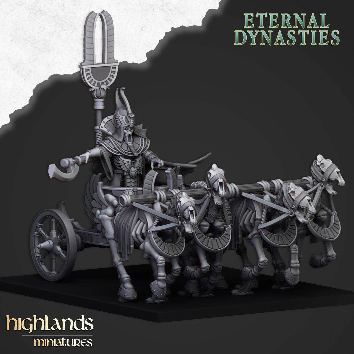 Highlands Miniatures - Eternal Dynasties Pharaoh Chariot