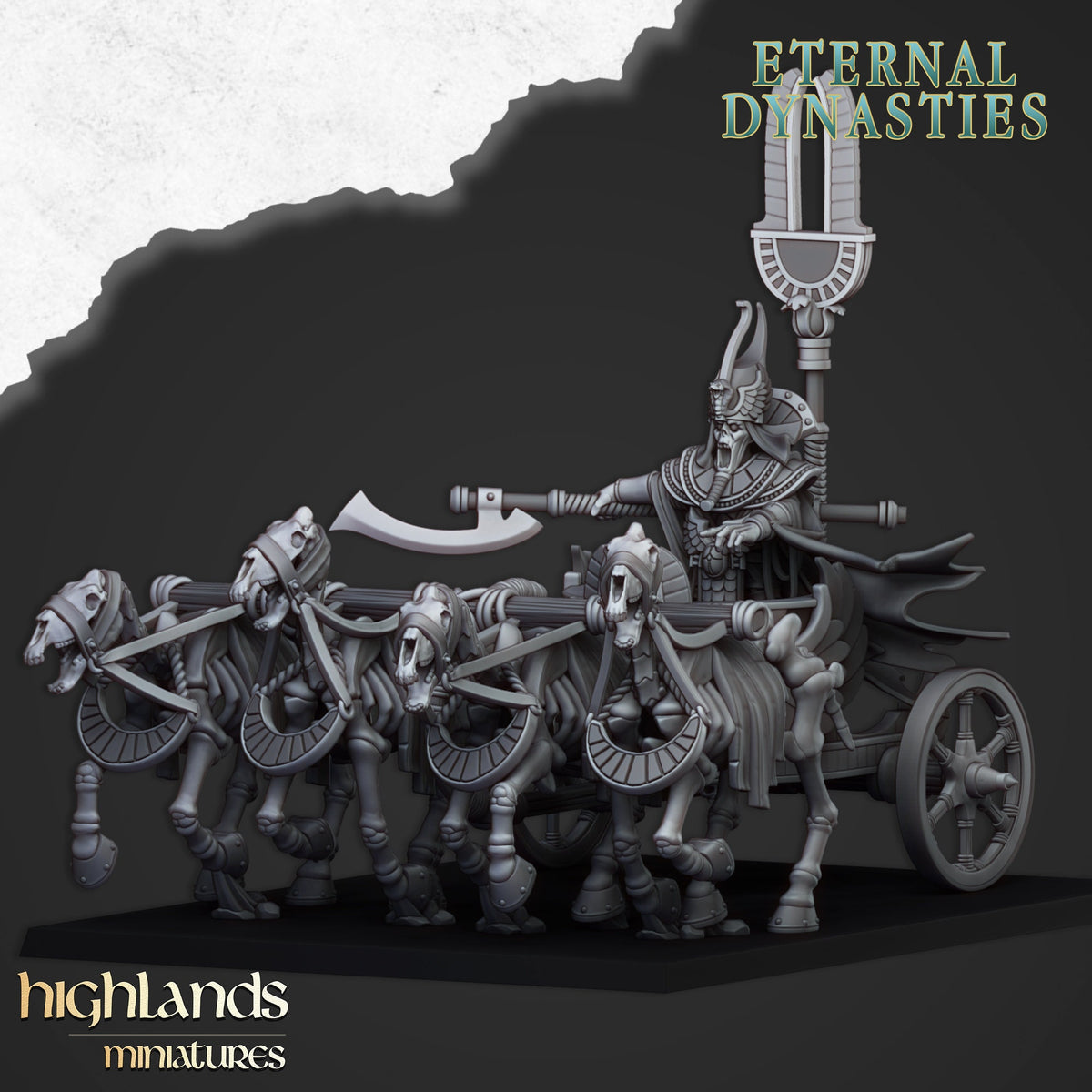 Highlands Miniatures - Eternal Dynasties Pharaoh Chariot