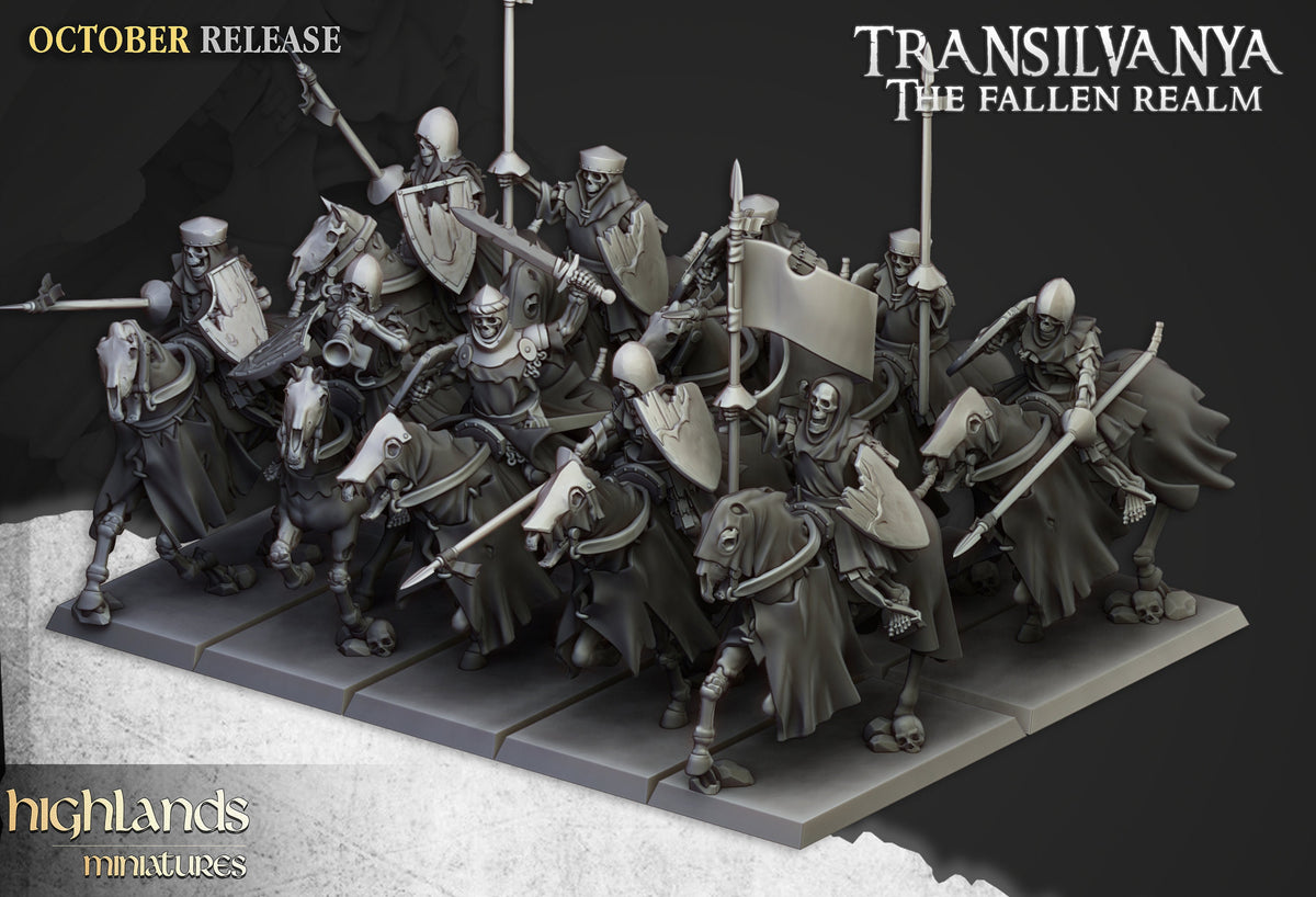 Highlands Miniatures - Undead Mounted Skeletons