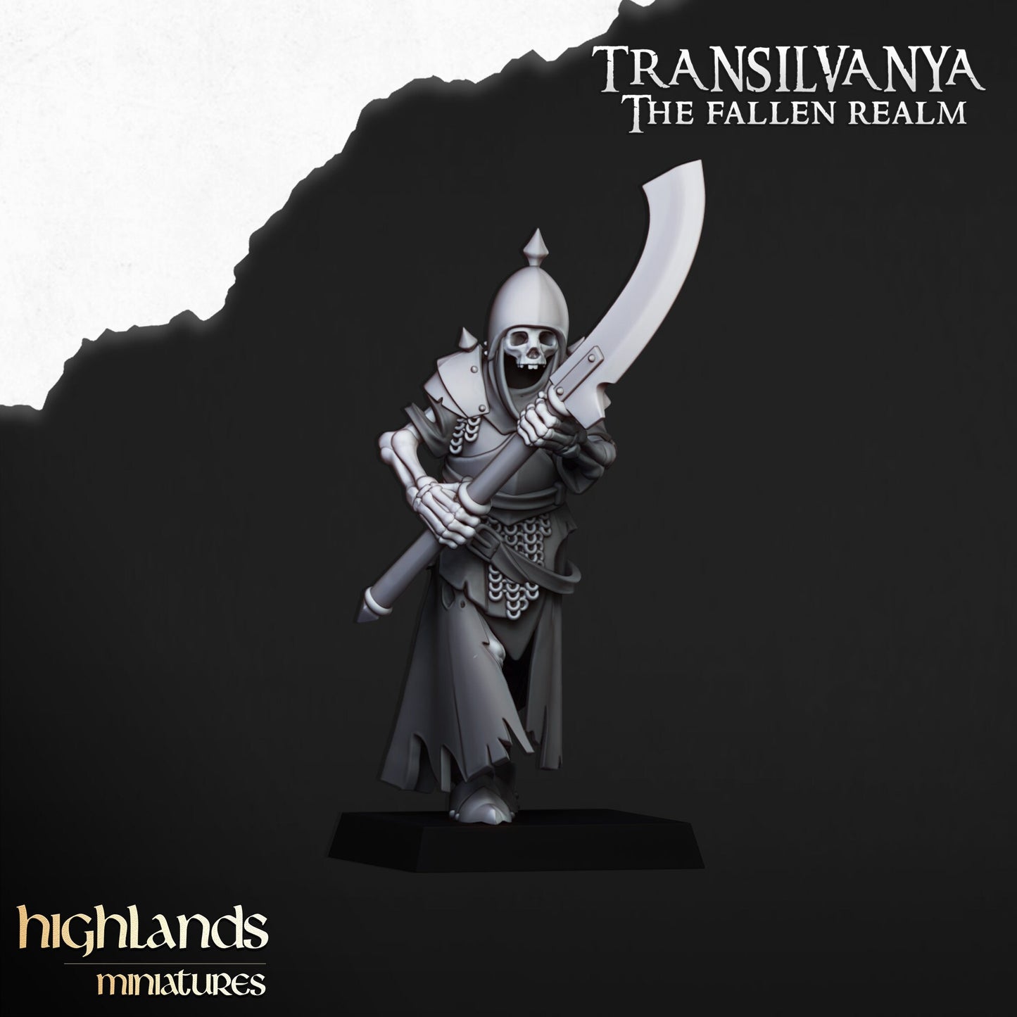 Highlands Miniatures - Transilvanya Skeleton Guard with Great Weapons