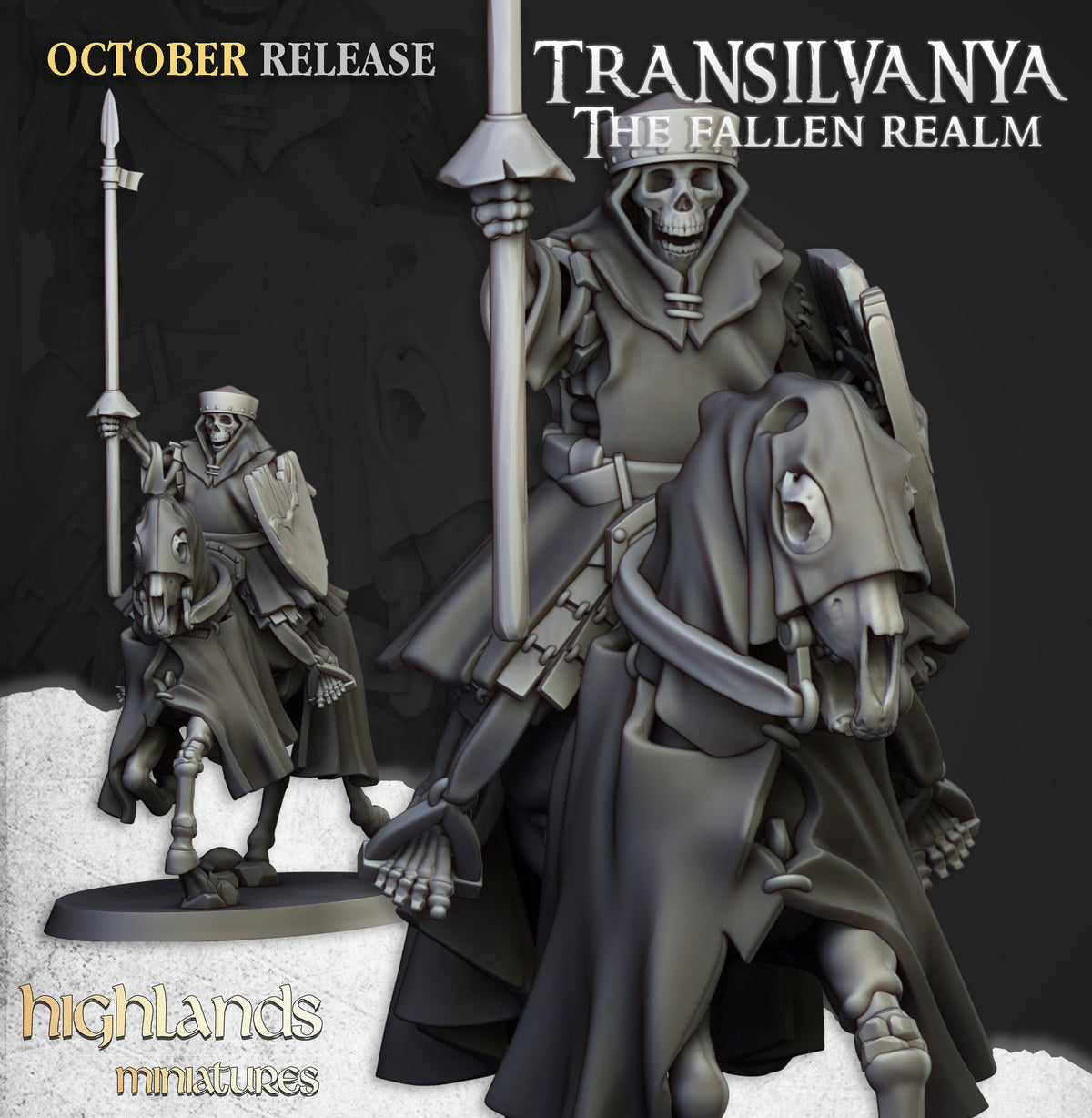Highlands Miniatures - Undead Mounted Skeletons