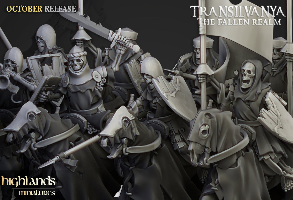 Highlands Miniatures - Undead Mounted Skeletons