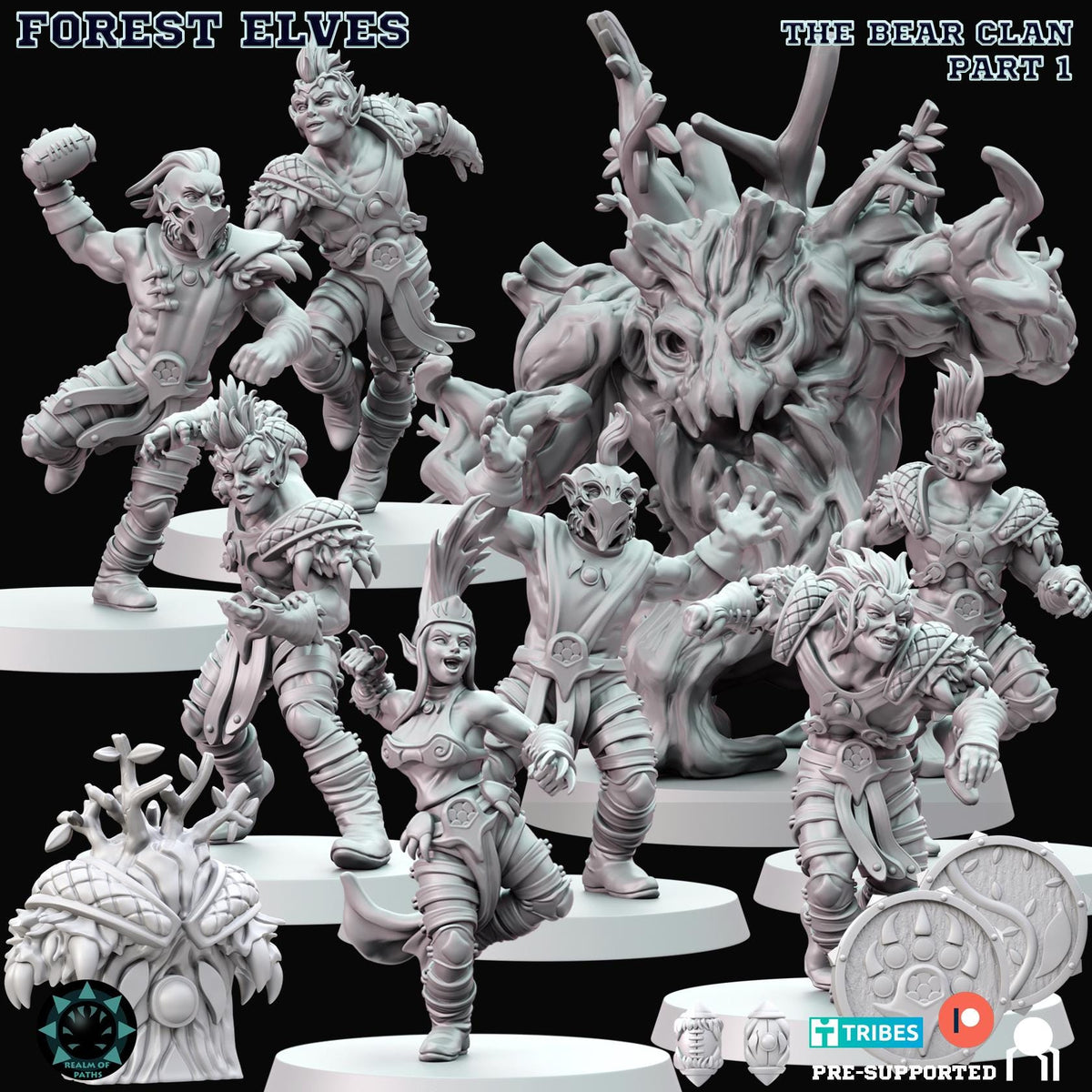 Realm of Paths Fantasy Football Forest Elf Team - 'The Bear Clan'