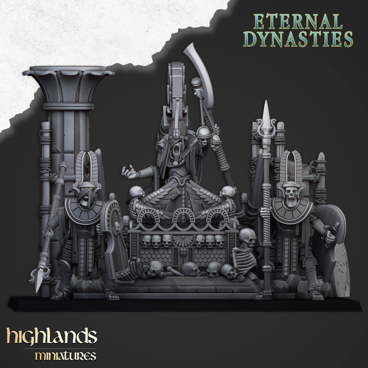 Highlands Miniatures - Ewige Dynastien Pharaonen-Bestattungsschiff