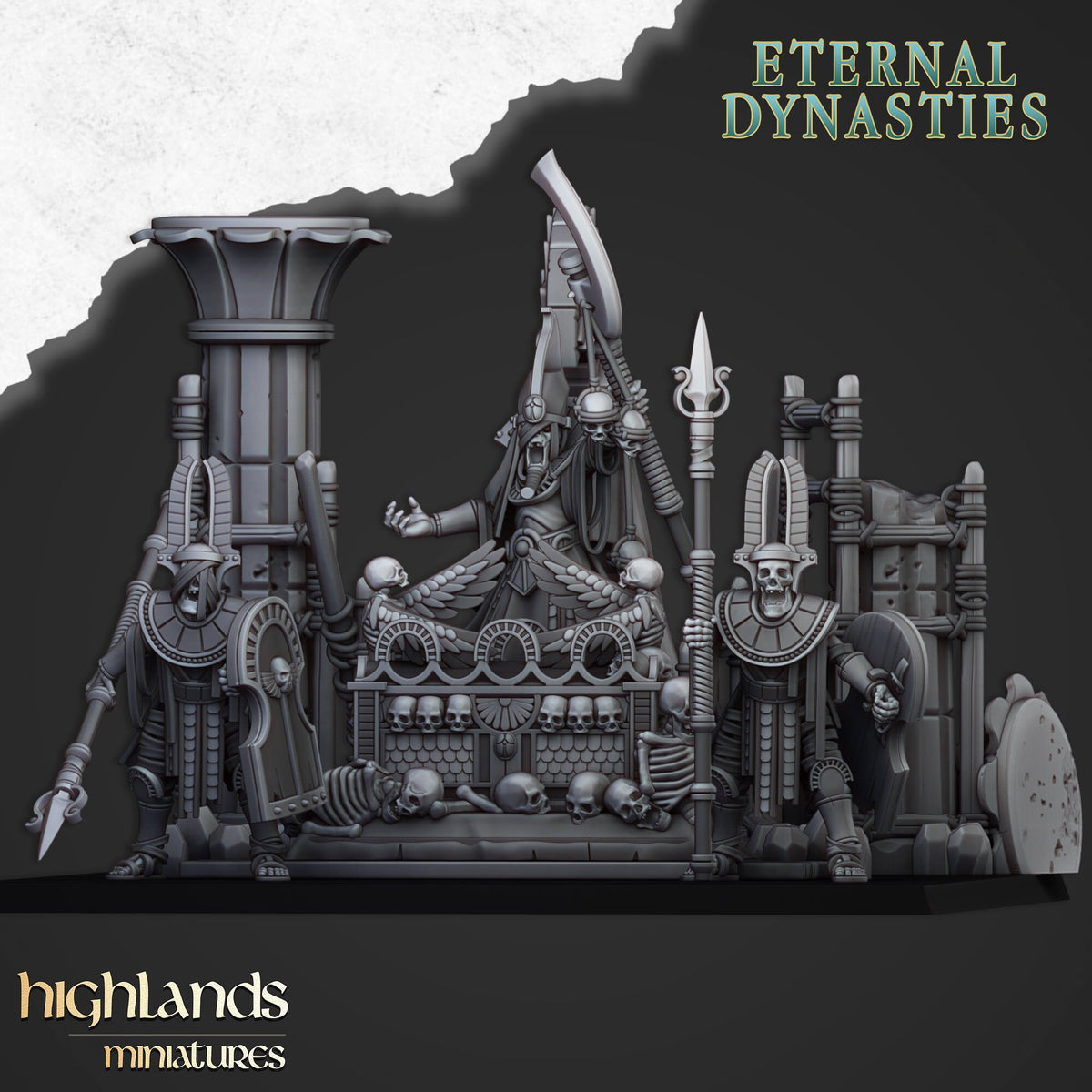 Highlands Miniatures - Ewige Dynastien Pharaonen-Bestattungsschiff