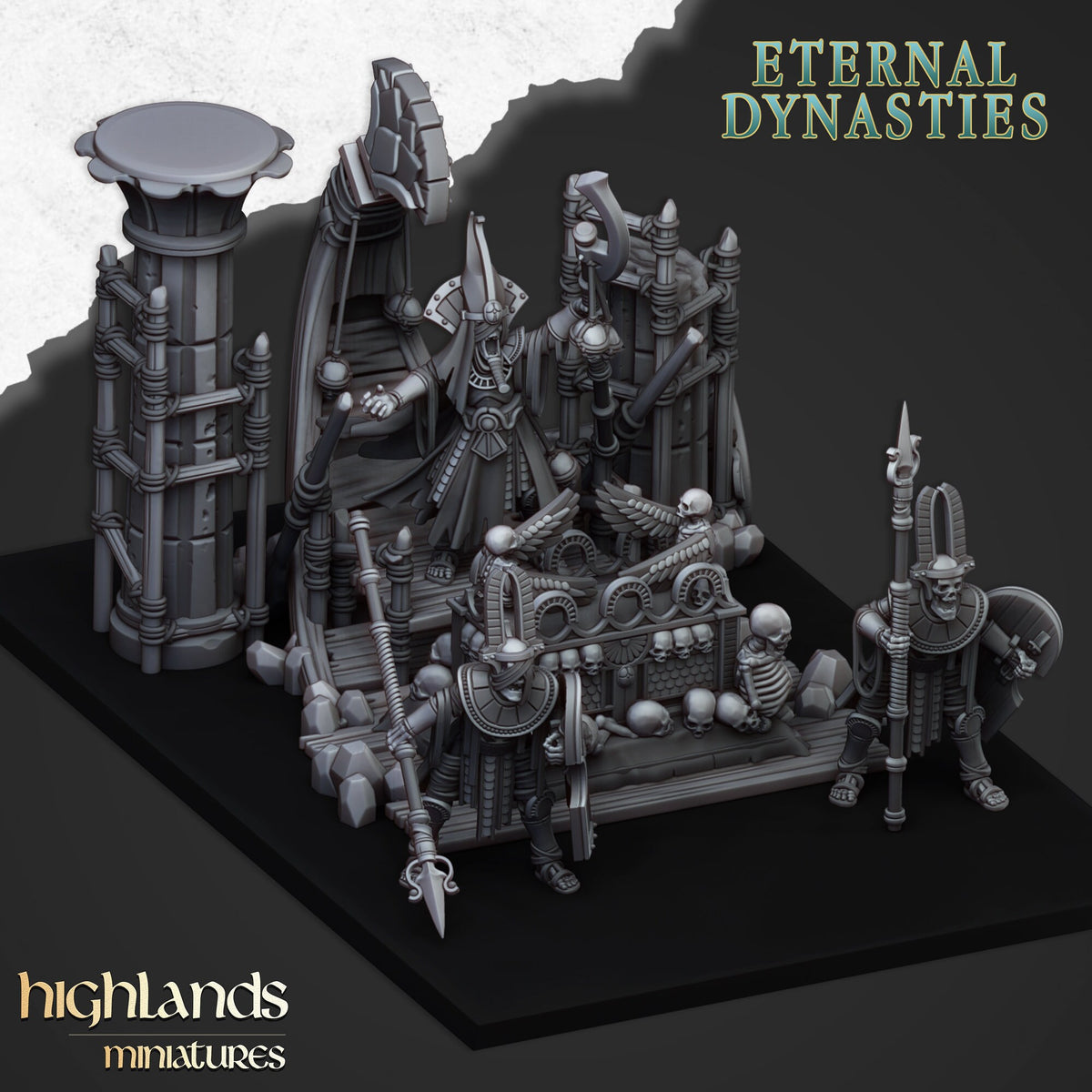 Highlands Miniatures - Ewige Dynastien Pharaonen-Bestattungsschiff