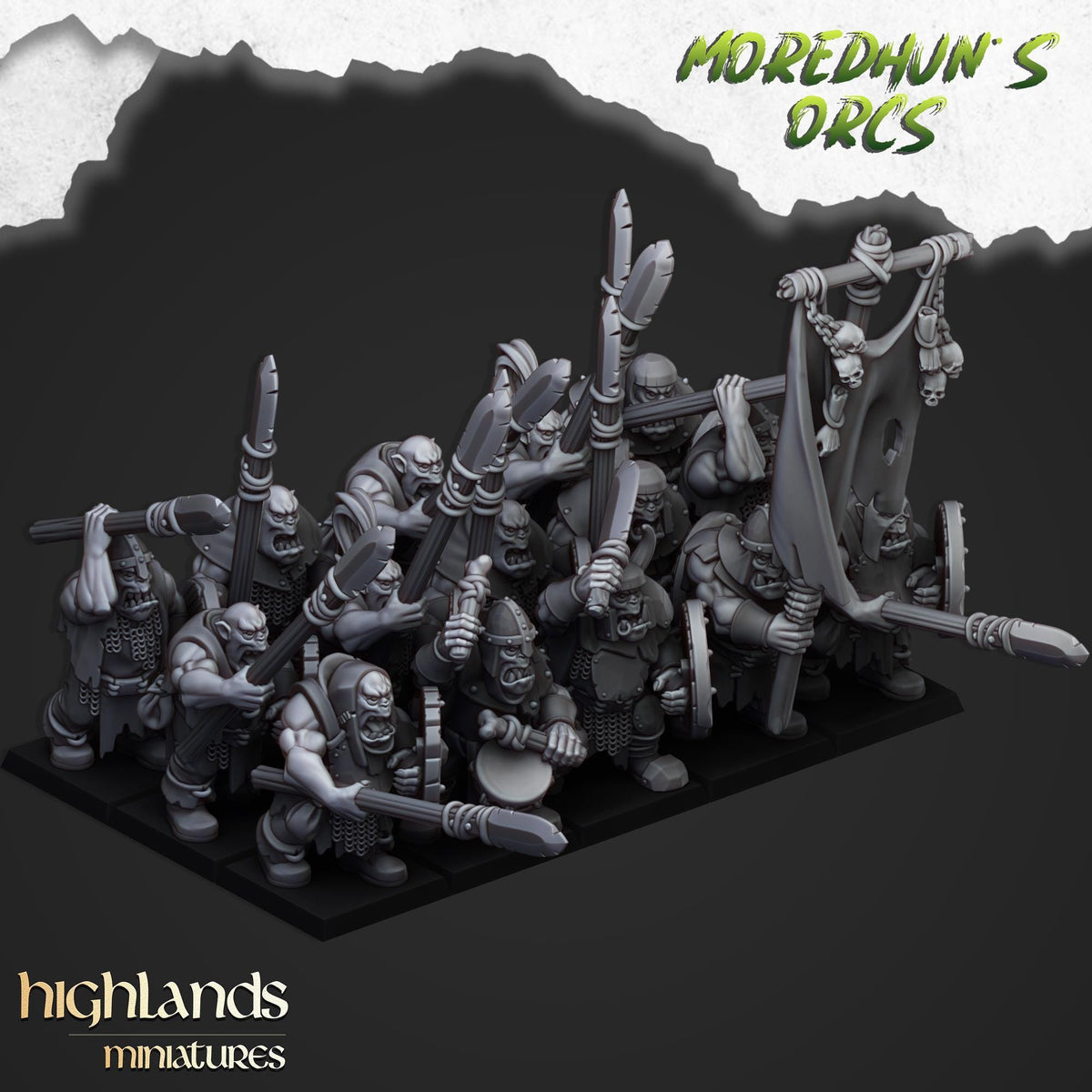 Highlands Miniatures Orcs With Spears