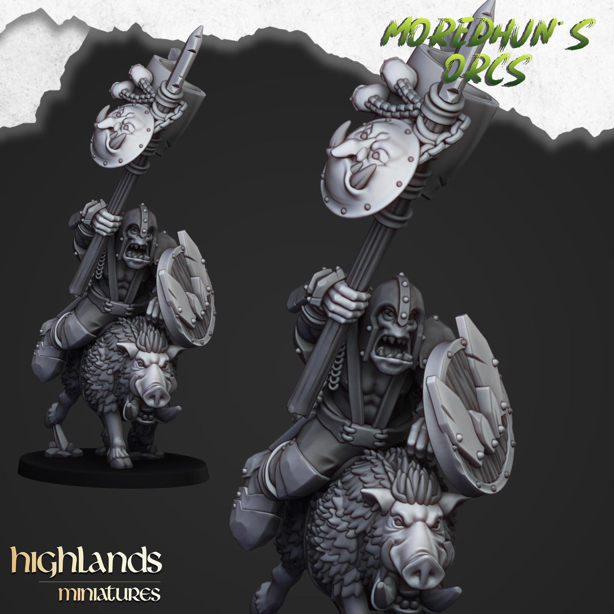 Highlands Miniatures Berittene Orks