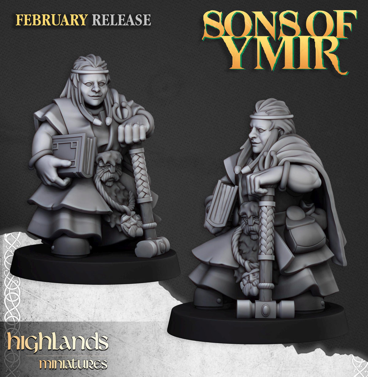 Highlands Miniatures Zwergischer Runenpriester