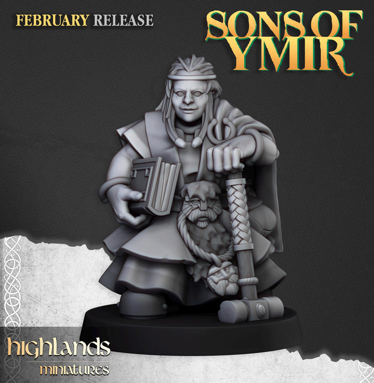 Highlands Miniatures Zwergischer Runenpriester