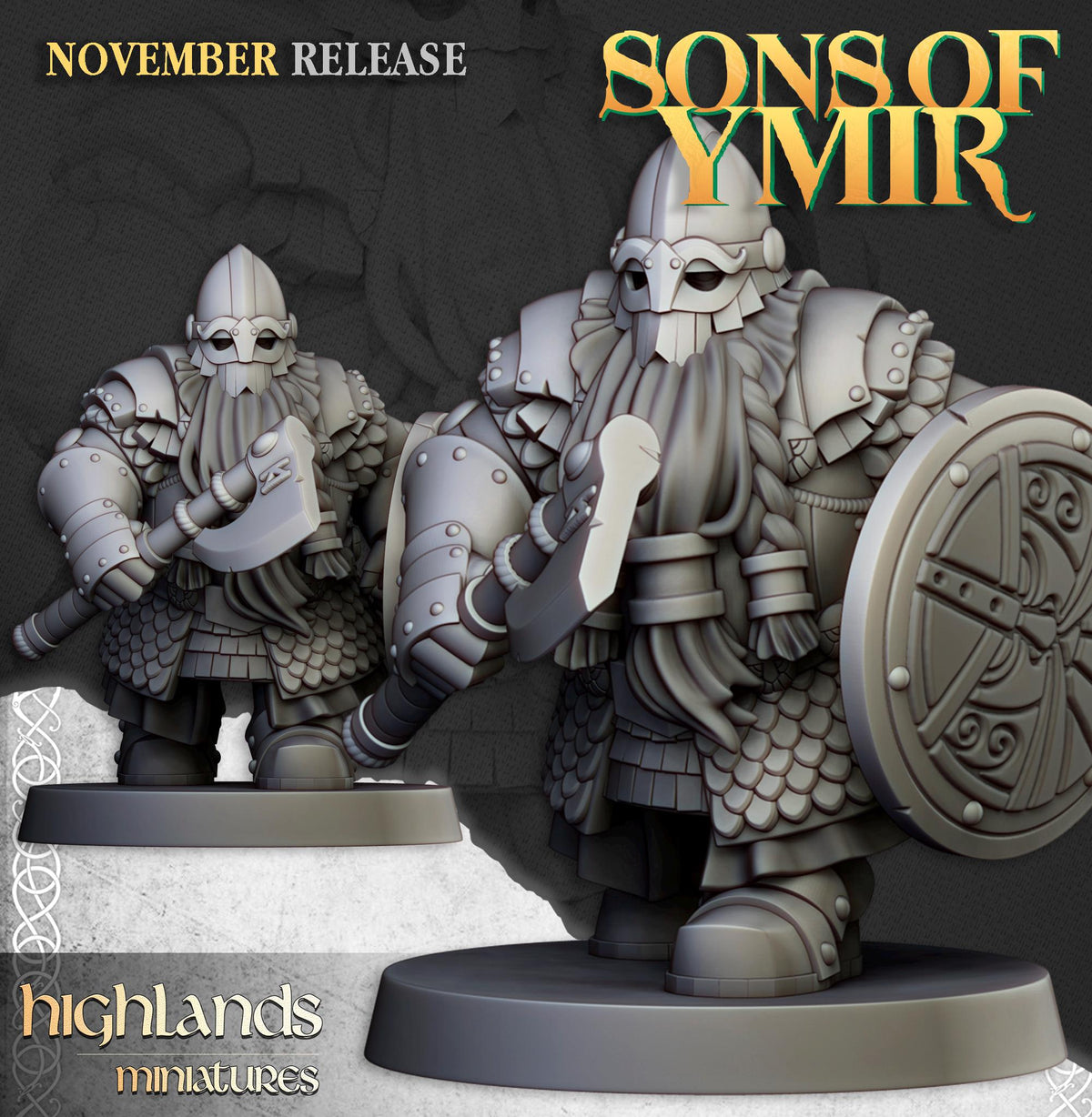 Highlands Miniatures Zwergen-Huscarls