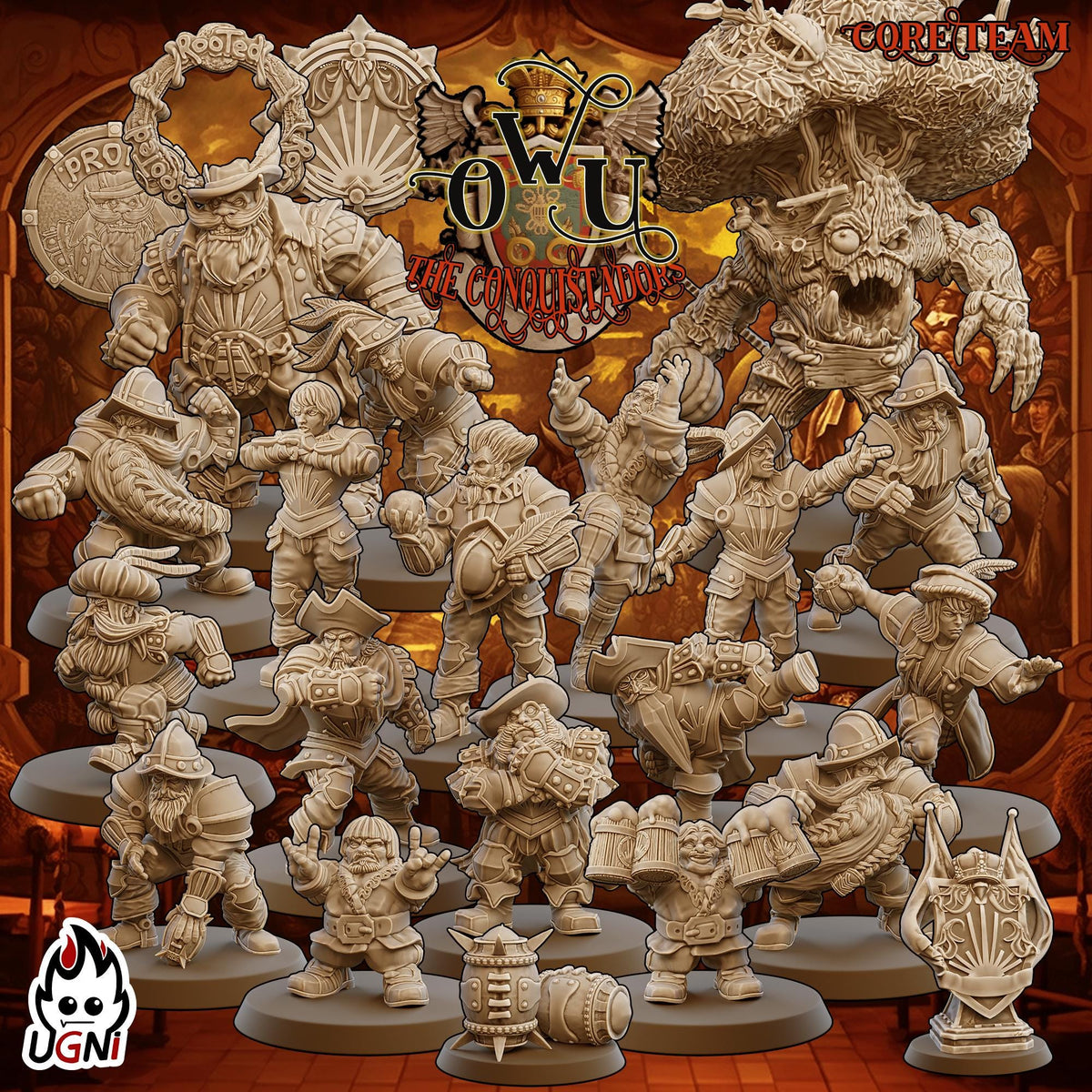 UGNI Conquistador Human + Old World Union Combo Fantasy Football Team