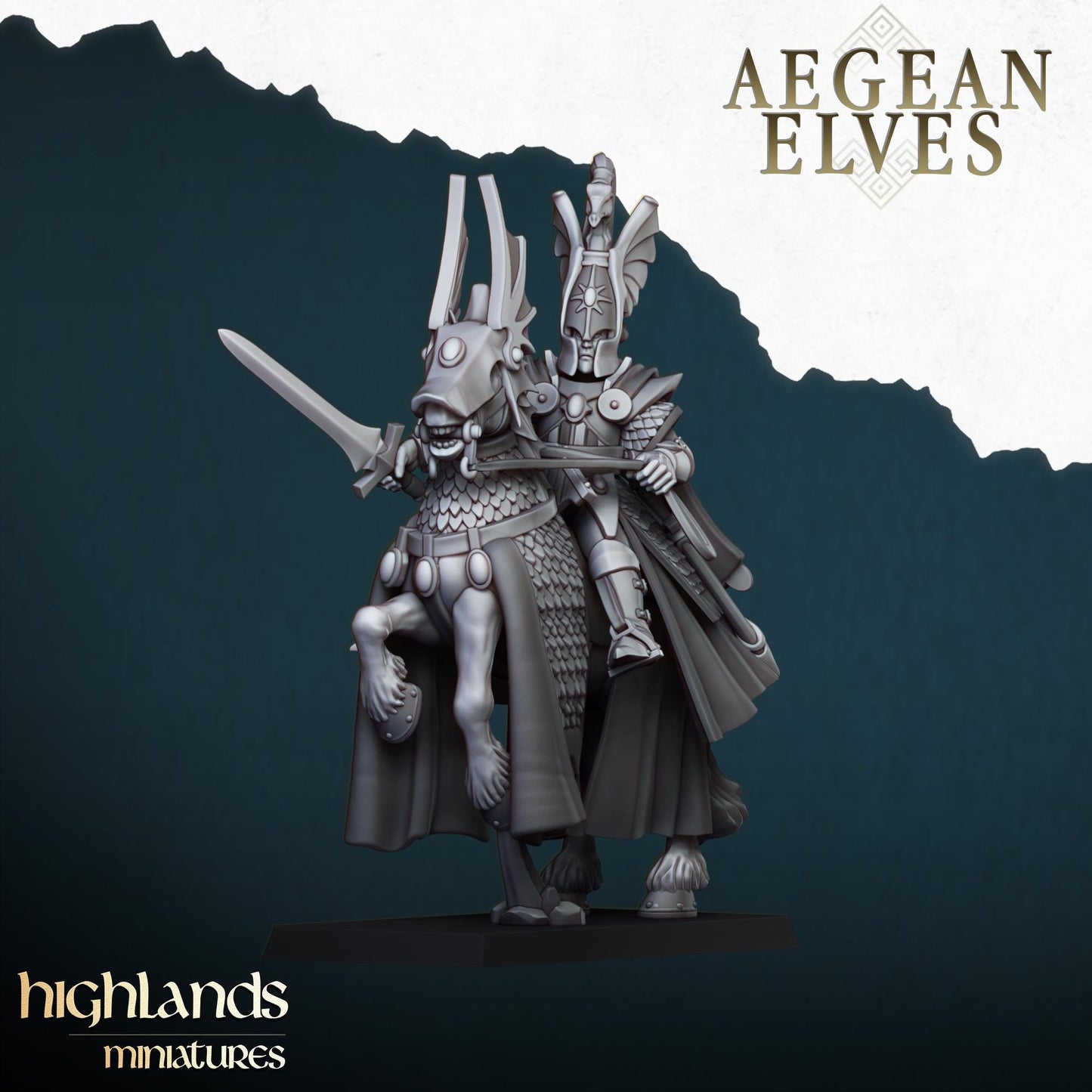 Highland Miniatures Aegean Elf Mounted Lord