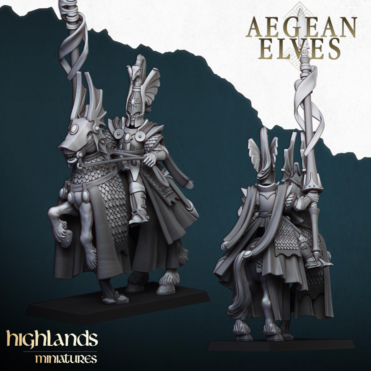 Highlands Miniatures Aegean Elf Mounted Lord