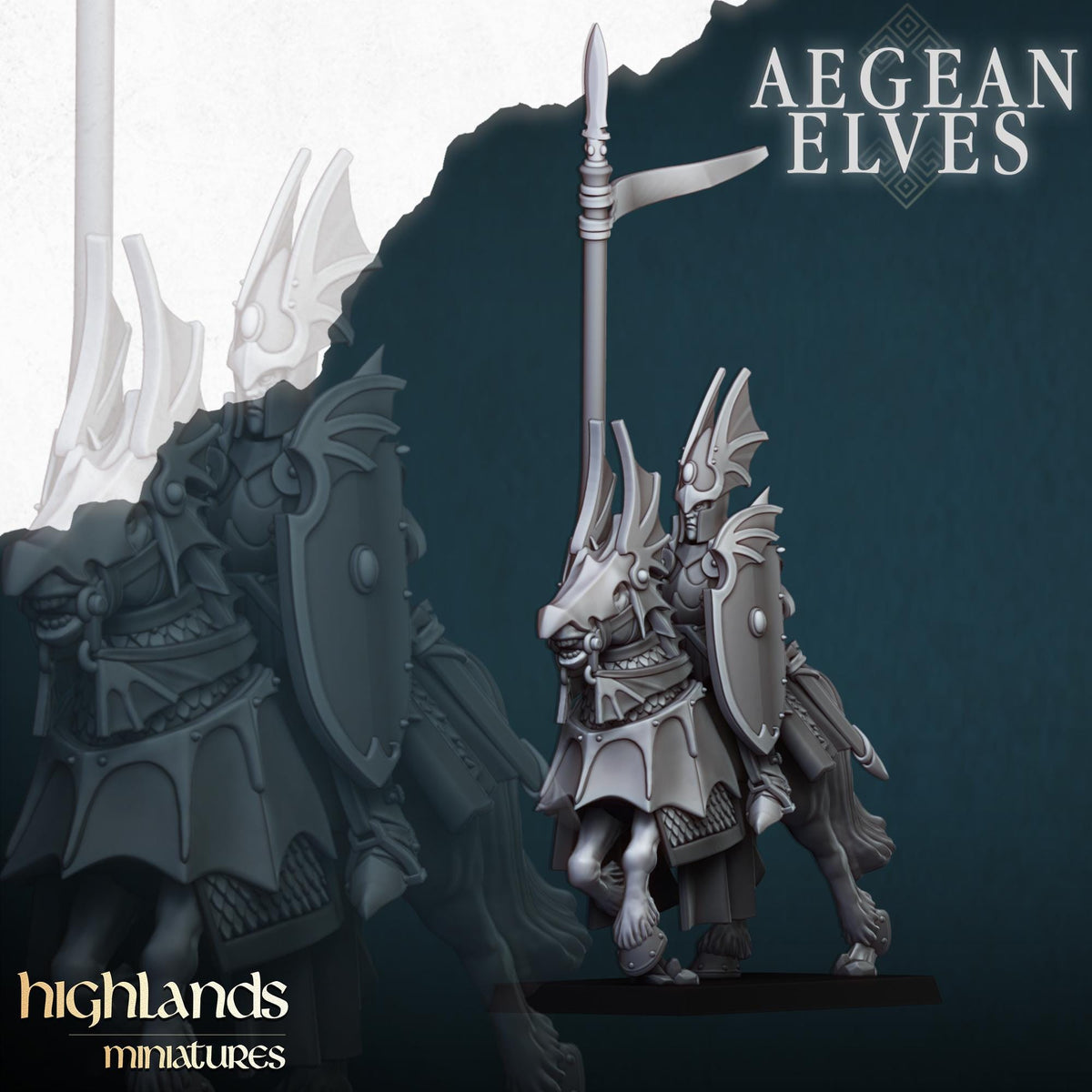Highlands Miniatures Aegean Elves Mounted Dragons