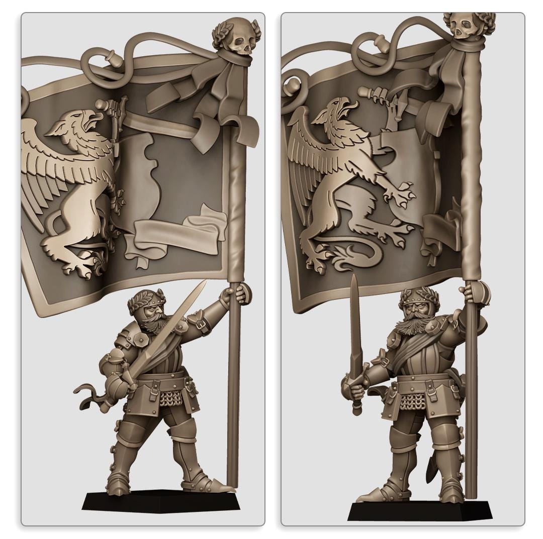 Highlands Miniatures Sunland Battle Standard Bearer