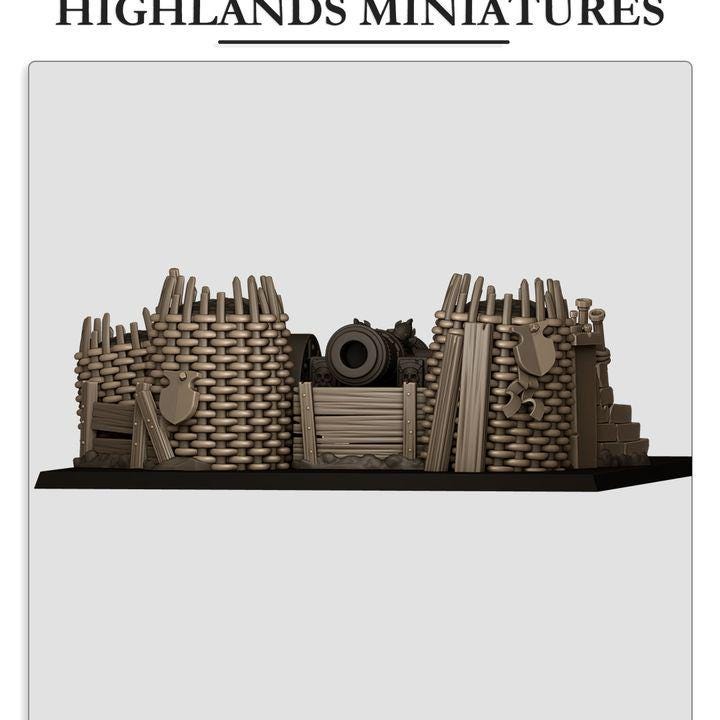 Highlands Miniatures Artillery Barricade