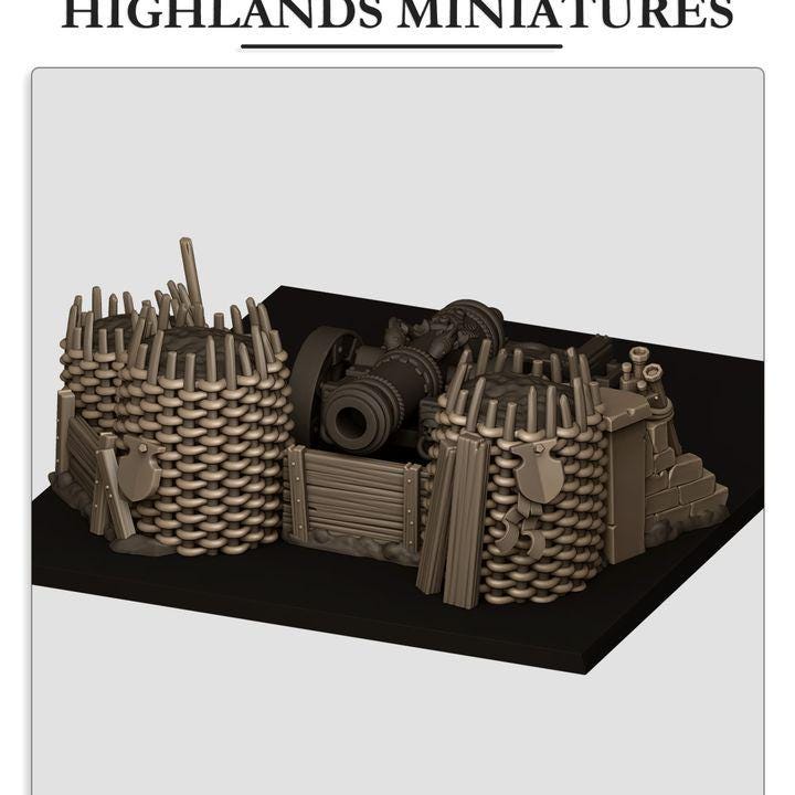 Highlands Miniatures Artillery Barricade