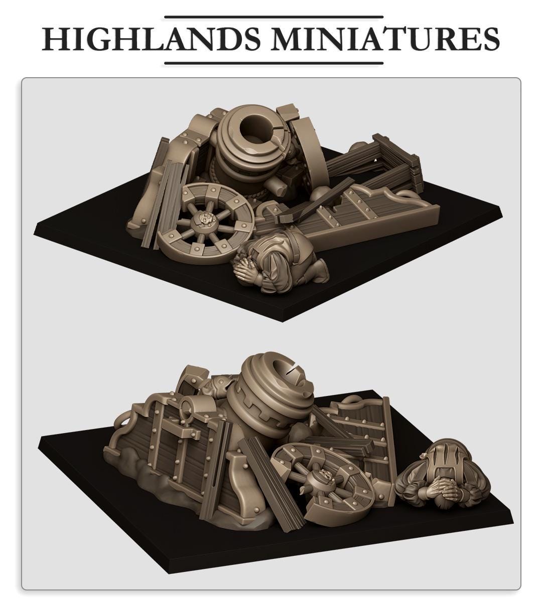 Highlands Miniatures Exploded Mortar