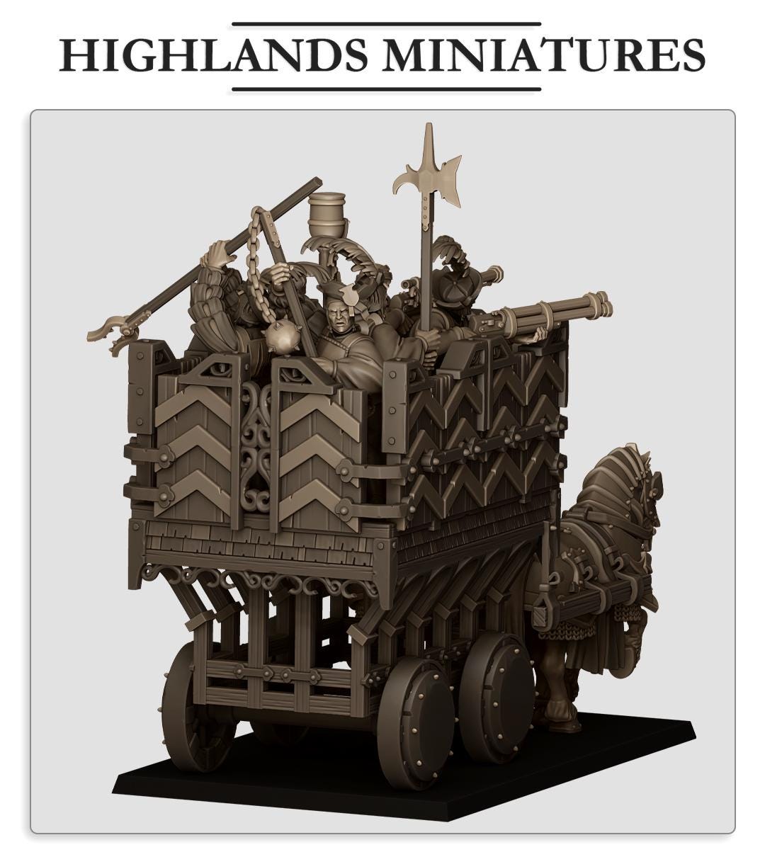 Highlands Miniatures Sunland Armored Wagon