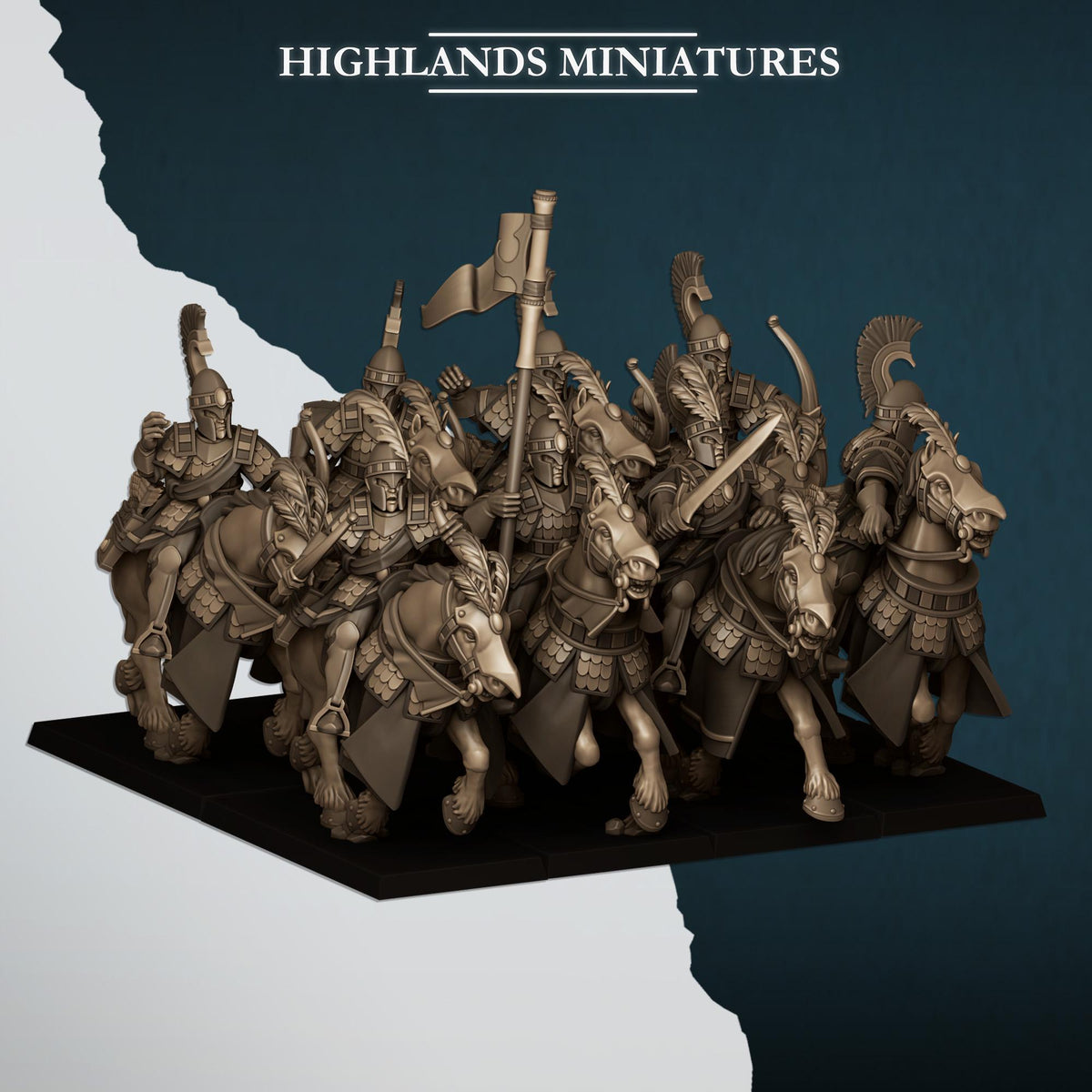 Highlands Miniatures Aegean Elves Mounted Archers - Sea Hippeis