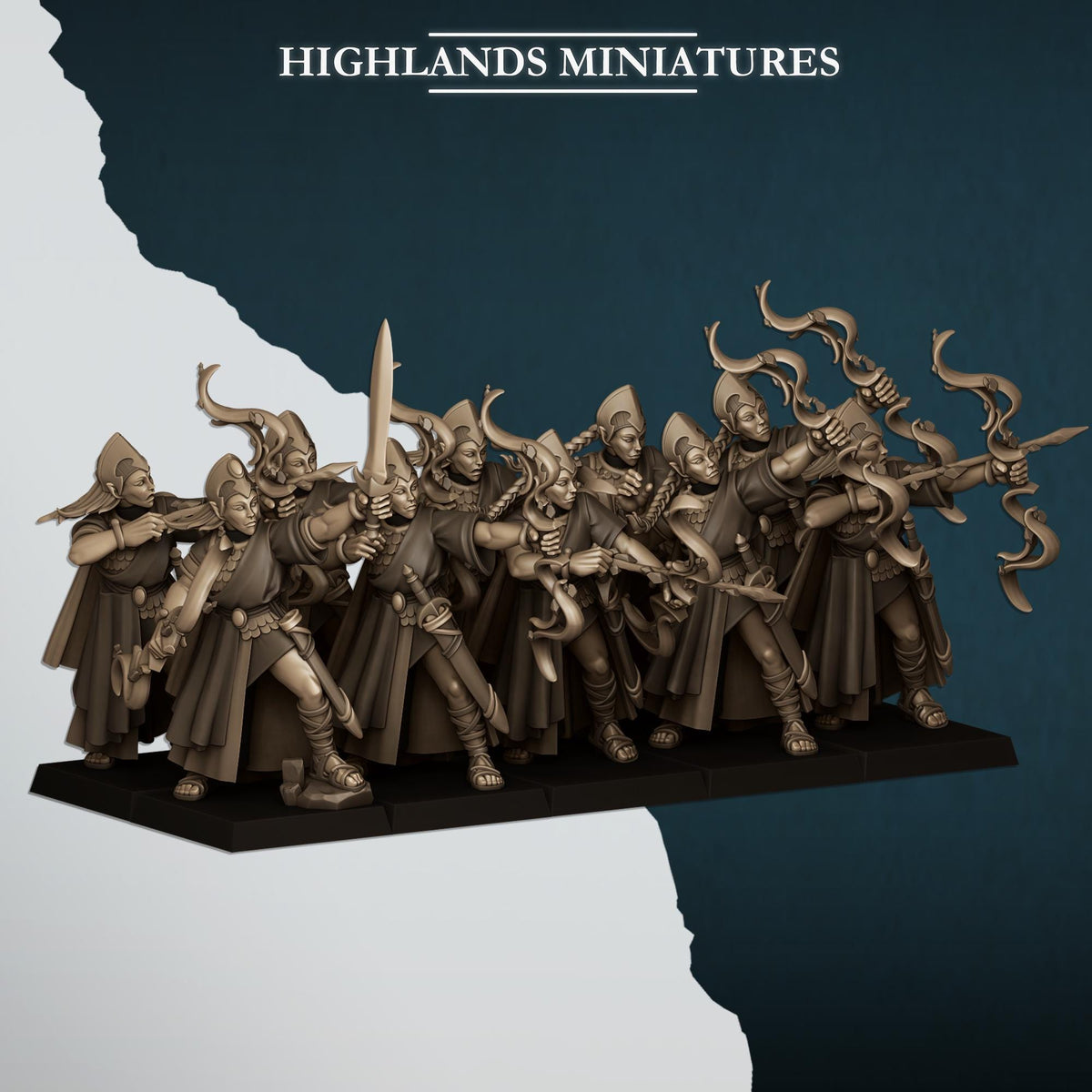Highlands Miniatures Ägäische Elfen Maid Bogenschützen