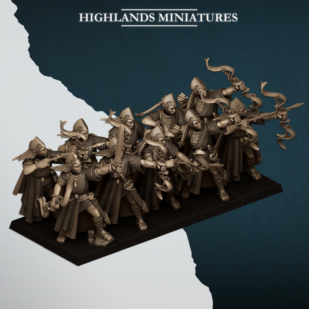 Highlands Miniatures Ägäische Elfen Maid Bogenschützen