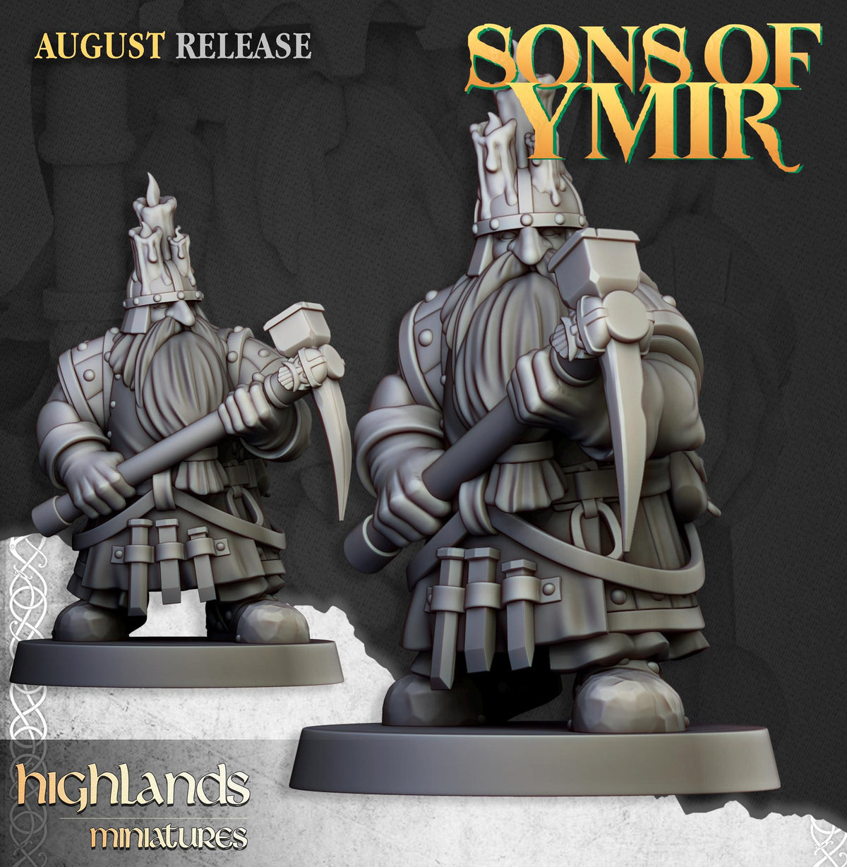 Highlands Miniatures Zwergenminenarbeiter