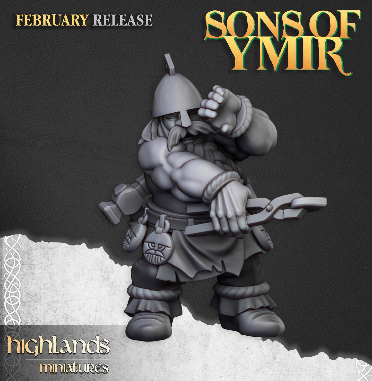 Highlands Miniatures Ancient Dwarf Forge and Great Dwarf Runemaster