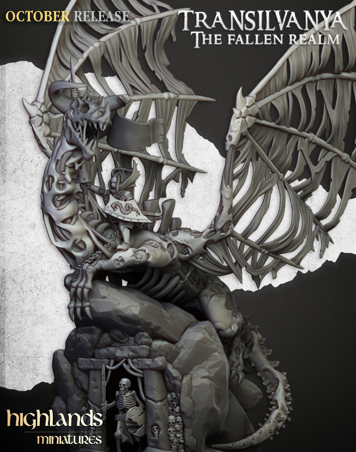 Highlands Miniatures Transilvanya – Vampirlady auf Zombiedrache