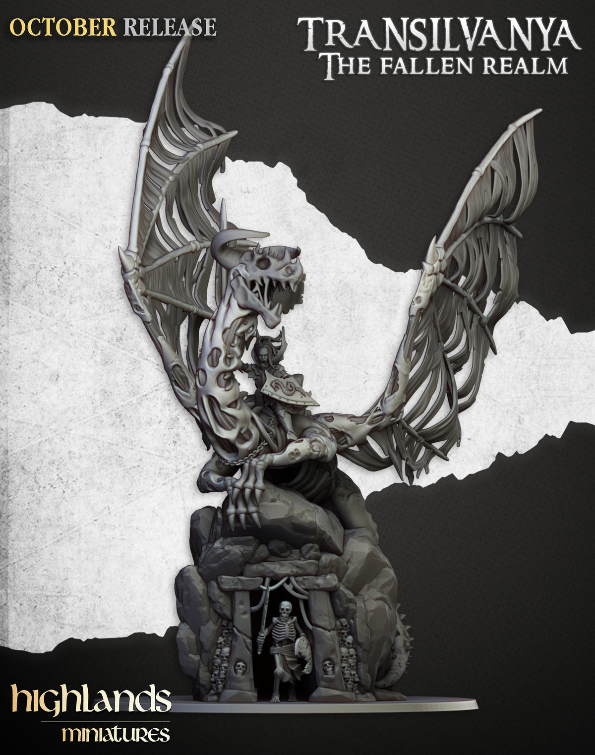 Highlands Miniatures Transilvanya – Vampirlady auf Zombiedrache