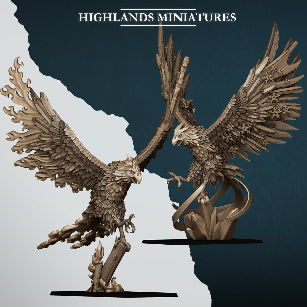 Highlands Miniatures Aegean Elves - Fire and Ice Phoenix