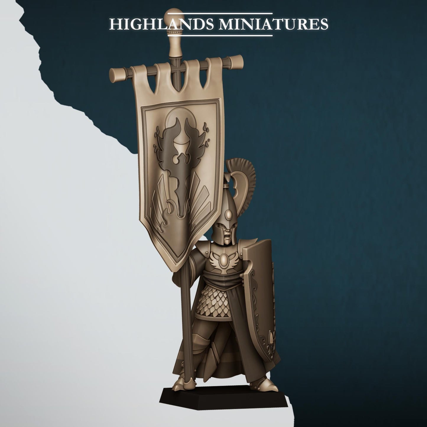 Highland Miniatures Aegean Elf Battle Standard Bearer