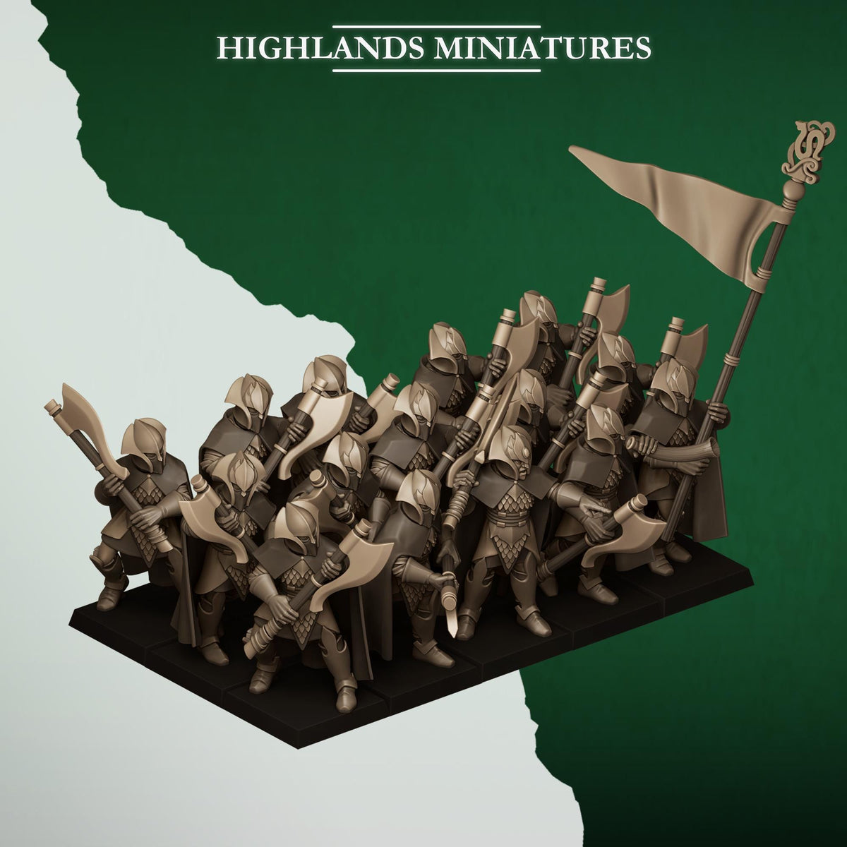 Highlands Miniatures Feral Elves - Axemen