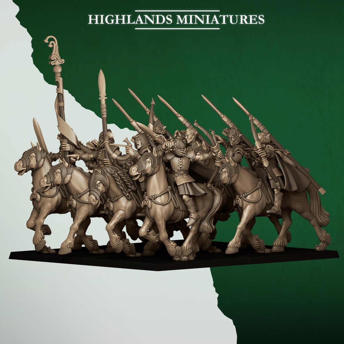 Highlands Miniatures Feral Elves - Mounted Archers