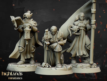 Highlands Miniatures Warriors of the Lady Command Group