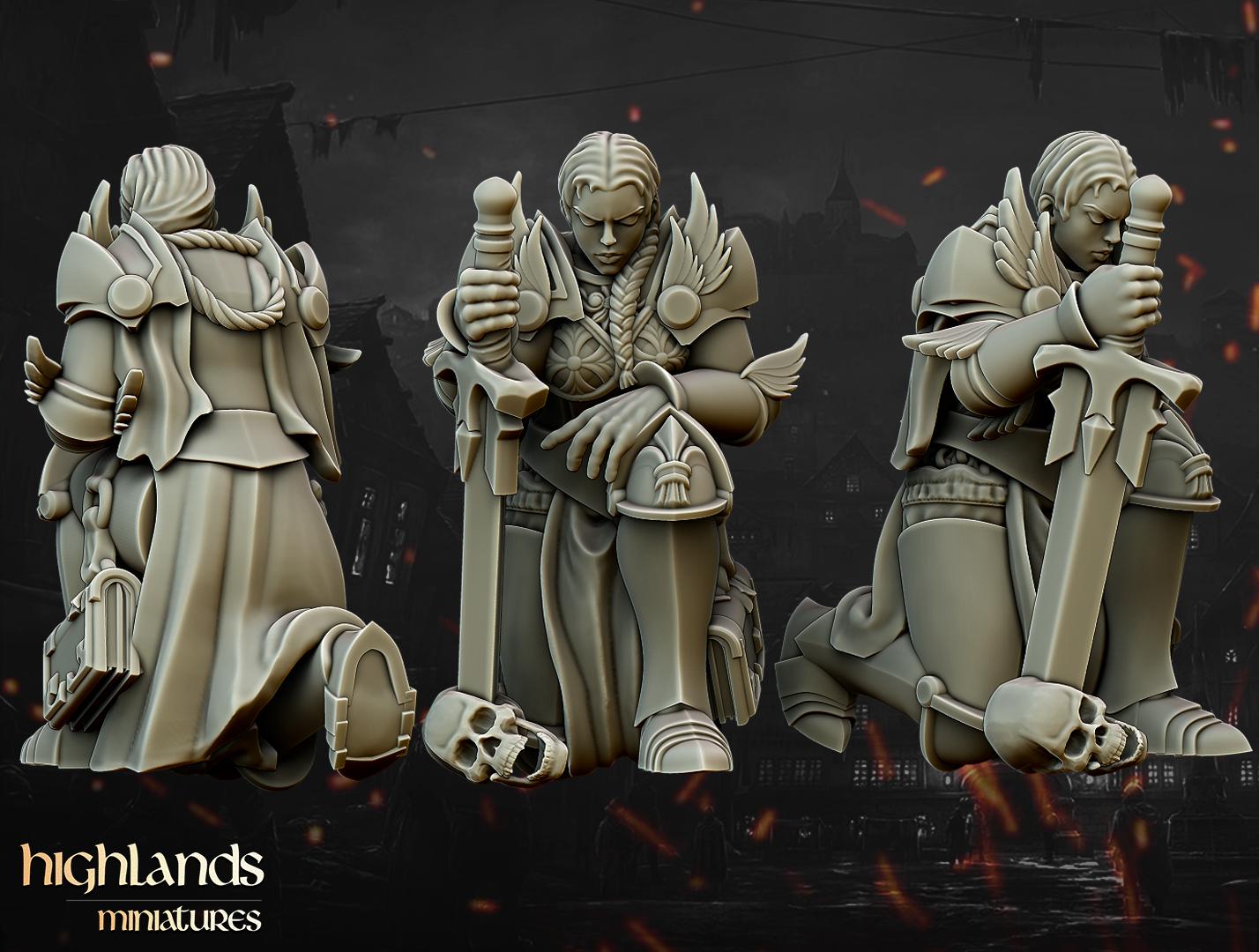 Highlands Miniatures Warriors of the Lady Command Group