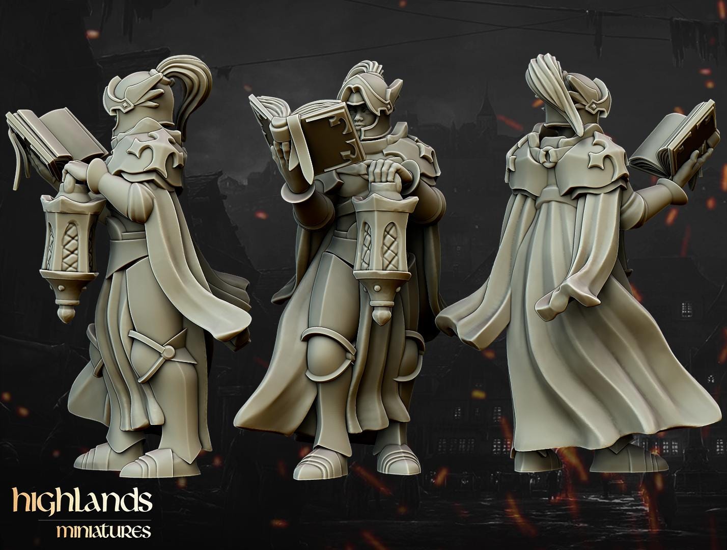 Highlands Miniatures Warriors of the Lady Command Group