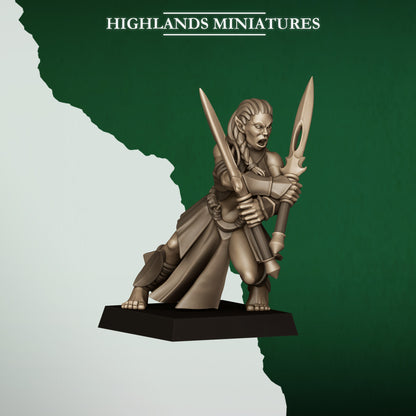 Highlands Miniatures Feral Elves - Bladesingers