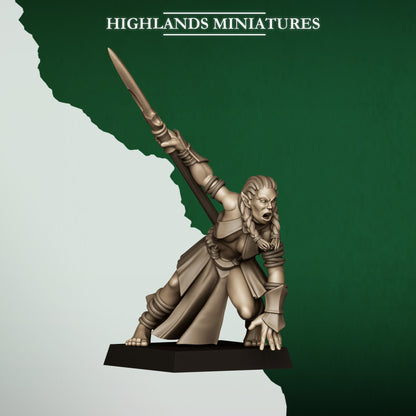 Highlands Miniatures Feral Elves - Bladesingers