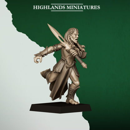 Highlands Miniatures Feral Elves - Bladesingers