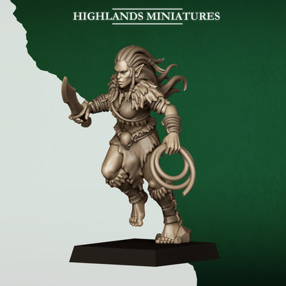 Highlands Miniatures Feral Elves - Beast Tamers