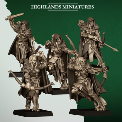 Highlands Miniatures Feral Elves - Feral Scouts
