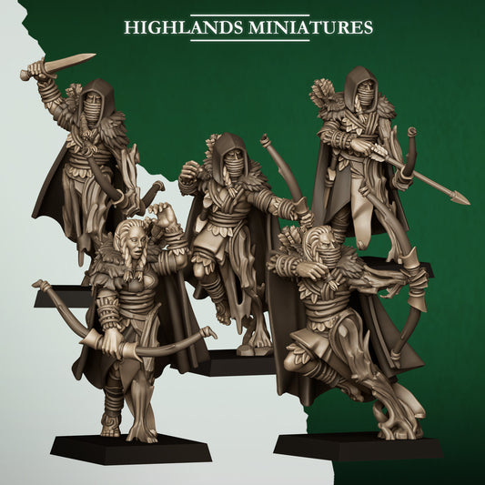 Highlands Miniatures Feral Elves - Feral Scouts