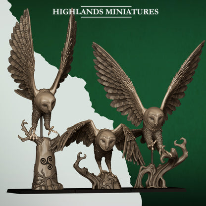 Highlands Miniatures Feral Elves - Owl Riders