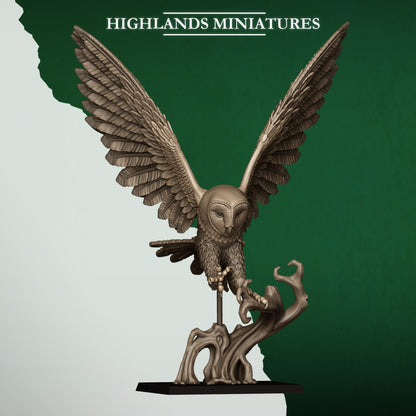 Highlands Miniatures Feral Elves - Owl Riders