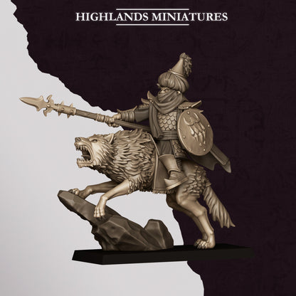 Highlands Miniatures Sons Of Marduk - Hobgoblin Hero on Wolf