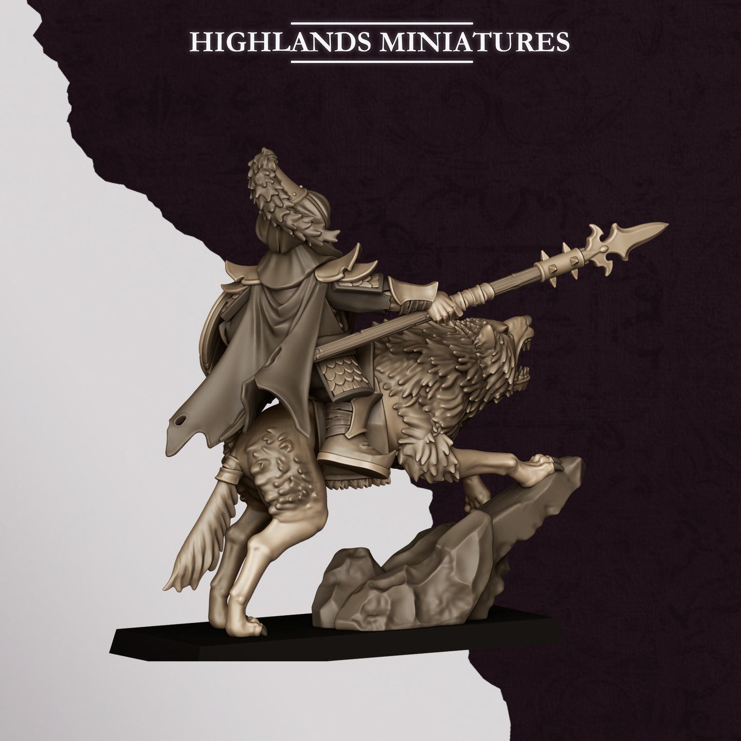 Highlands Miniatures Sons Of Marduk - Hobgoblin Hero on Wolf