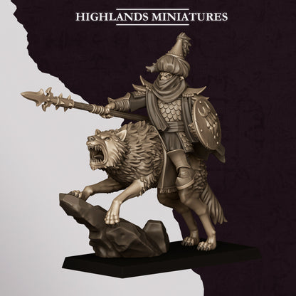 Highlands Miniatures Sons Of Marduk - Hobgoblin Hero on Wolf